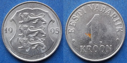 ESTONIA - 1 Kroon 1995 KM# 28 Republic Kroon Coinage (1991-2010) - Edelweiss Coins - Estonia