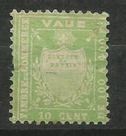 Suisse Canton De Vaud Timbre De Commerce Liberté Et Patrie  10 Cents Vert Neuf (* )       AB/B   Voir Scans - Revenue Stamps