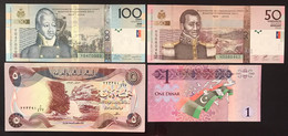 Haïti 50+100 Gourdes 2004 +libya 1 Dinar + Iraq 5 Dinar LOTTO 4148 - Haïti