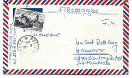 LETTRE PAR AVION POUR L'ALLEMAGNE 1953 AVEC TIMBRE A 30 FR ARBOIS ET CACHET POSTE AUX ARMEES - Vietnamkrieg/Indochinakrieg