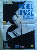 AFFICHE ANCIENNE ORIGINALE SPECTACLE CHANTEUR Michel JONASZ En Concert SOUL MUSIC AIRLINES - Afiches & Pósters