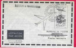 POLONIA - FIRST FLIGHT LOT FROM WARSZAWA TO AMSTERDAM * 1.VI.1959* - SU BUSTA POSTALE AEREA - Posta Aerea