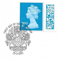 GB - 2021  NEW 2nd Class With BARCODE     FDC Or  USED  "ON PIECE" - SEE NOTES  And Scans - 2011-2020 Decimal Issues