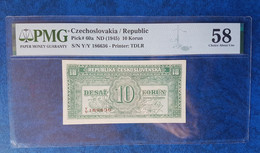 Banknotes Czechoslovakia 10 Korun  1945  PMG  58 - Tschechoslowakei