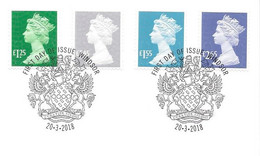 GB - 2018 New  Definitives (4)    FDC Or  USED  "ON PIECE" - SEE NOTES  And Scans - 2011-2020 Decimale Uitgaven