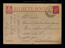 Gc7180 PORTUGAL Postal Stationery "Tortosendo City" Date-pmk 1953-09-18 Mailed Lisboa (some Broken /damage) - Flammes & Oblitérations