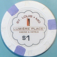 $1 Casino Chip. Lumiere Place, St Louis, MO. W76. - Casino
