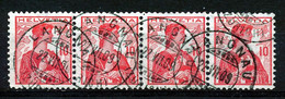 HELVETIA - Mi Nr 114 Strook Van 4 - "LANGNAU" - (ref.4313) - Used Stamps