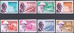 Rwanda 1977, Schweitzer, 8val IMPERFORATED - Albert Schweitzer