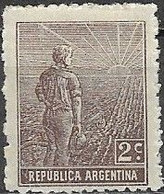ARGENTINA 1892 Ploughman - 2c. - Brown MH - Unused Stamps