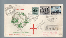 HOG599 - TRIESTE A , FDC Del 3/11/1952 Viaggiata Raccomandata . FORZE ARMATE (EML) - Marcofilie