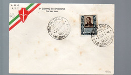 HOG603 - TRIESTE A , FDC Del 5/9/1953 NON Viaggiata. Poco Fresca . BASSI (EML) - Marcofilie