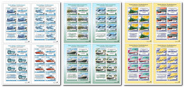 Estonia Lithuania Finland 2022 Postal History BeePost Full Complete Of 3 Sets Of 4 Sheetlets Of 6 Stamps - Blocchi E Foglietti