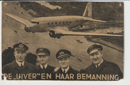 Vintage Rppc KLM K.L.M Royal Dutch Airlines Crew London- Melbourne Race Douglas Dc-2 UIVER Aircraft - 1919-1938: Entre Guerres