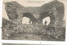 CPA, D.38 ,N°14 ,Roussillion , Ruines Du Vieux Château , Ed. B.F. 1917 - Roussillon