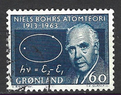 GROENLAND. N°54 Oblitéré De 1963. Niels Bohr. - Atomo