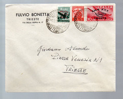 HOG619 - TRIESTE A , Lettera Fdc Annullo 8.9.1948, Senza Timbro D'arrivo (EML) - Marcofilie
