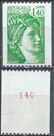 FRANCE Sabine. Yvert N° 2157a Roulette Numéro Rouge Au Verso. ** MNH - Unused Stamps