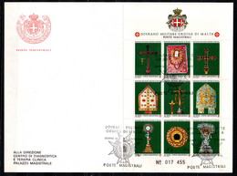 SMOM - 1991 - ARREDI SACRI DELL'ORDINE - FOGLIETTO - SOUVENIR SHEET - FDC - Sovrano Militare Ordine Di Malta