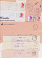 Lot 4 Lettres + 3 Colliers De Sac TàD Manuel + Machine SECAP Centre De Tri De PARIS GARE PLM CT Dont DEPOUSSIERAGE - 1961-....