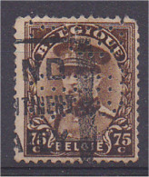 Belgique N°341 Perforé Oblitéré - 1909-34