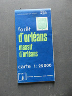 Carte Forêt D'Orléans Massif D'Ingrannes IGN 1/25 000 Office National Des Forêts 1976 - Mapas/Atlas