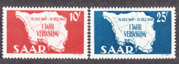 Saar Sarre 1948 Mi#260-261 Mint Never Hinged - Ungebraucht