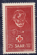 Saar Sarre 1950 Red Cross Mi#292 Mint Never Hinged - Ongebruikt