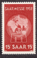 Saar Sarre 1952 Mi#317 Mint Never Hinged - Nuovi