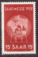Saar Sarre 1952 Mi#317 Mint Never Hinged - Neufs
