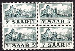 Saar Sarre 1952 Mi#323 Mint Never Hinged Piece Of 4 - Unused Stamps