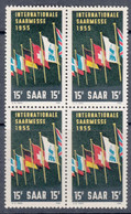 Saar Sarre 1955 Mi#359 Mint Never Hinged Piece Of 4 - Neufs