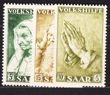 Saar Sarre 1955 Mi#365-367 Mint Never Hinged - Unused Stamps