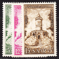 Saar Sarre 1956 Mi#373-375 Mint Never Hinged - Ungebraucht