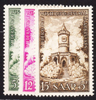 Saar Sarre 1956 Mi#373-375 Mint Never Hinged - Ungebraucht