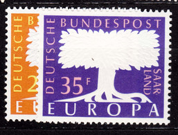 Saar Sarre 1957 Europa Mi#402-403 Mint Never Hinged - Unused Stamps