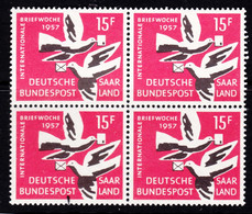 Saar Sarre 1957 Europa Mi#408 Mint Never Hinged Piece Of 4 - Ungebraucht