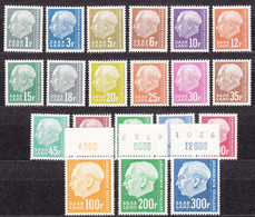 Saar Sarre 1957 Heuss Mi#409-428 Mint Never Hinged - Nuevos