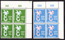 Saar Sarre 1958 Europa Mi#439-440 Mint Never Hinged Piece Of 4 - Ongebruikt