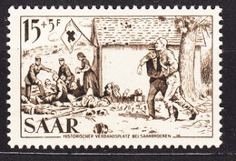 Saar 1956 Red Cross Mi#370 Mint Never Hinged - Unused Stamps