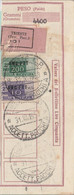 A117.  Trieste A. 1953. Ricevuta Pacco Postale Da Trieste A Siniscola, Affrancati Con L. 200 + L. 10 Pacchi Postali - Marcophilie