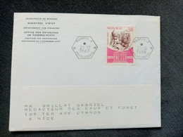 MONACO. 1966 . Lettre Du MINISTERE D' ETAT. Timbre UNESCO. - Cartas & Documentos