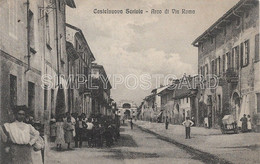 CARTOLINA CASTELNUOVO SCRIVIA - ARCO DI VIA ROMA - ANIMATA , VIAGGIATA 1918 - T172 - Alessandria
