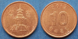 SOUTH KOREA - 10 Won 2012 "pagoda At Pul Guk Temple" KM# 103 Monetary Reform (1966) - Edelweiss Coins - Coreal Del Sur