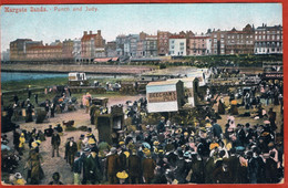 England, Margate Sands. "Punch And Judy" Show. Beecham Pills Advert. - Margate