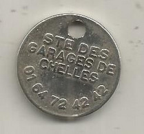 JETON DE CADDIE, RENAULT, Sté Des Garages De CHELLES, 2 Scans - Moneda Carro