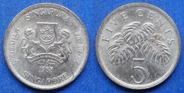 SINGAPORE - 5 Cents 1988 "fruit Salad Plant" KM# 50 Independent (1965) - Edelweiss Coins - Singapour