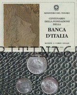ITALIA TRITTICO IN ARGENTO 1993 BANCA D'ITALIA FDC - Mint Sets & Proof Sets