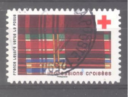 France Autoadhésif Oblitéré N°2124 (Impressions Croisées - Croix Rouge 2022) (cachet Rond) - Oblitérés