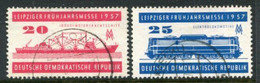 DDR / E. GERMANY 1957 Leipzig Spring Fair Used.  Michel  559-60 - Used Stamps